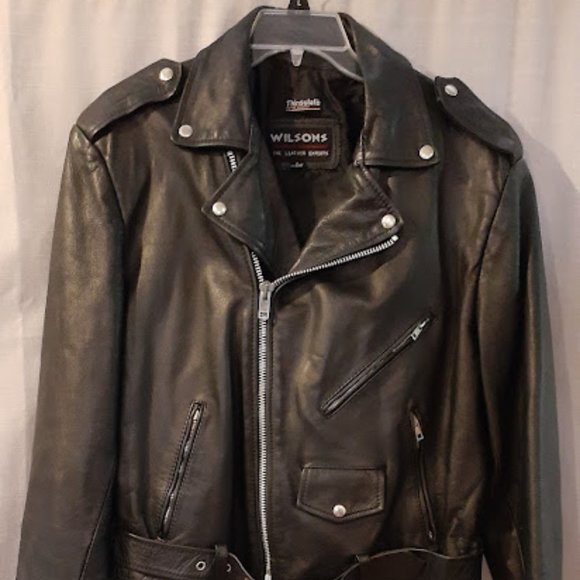 Wilsons Leather 100% Leather " biker style" w/Thinsulate - Picture 2 of 8